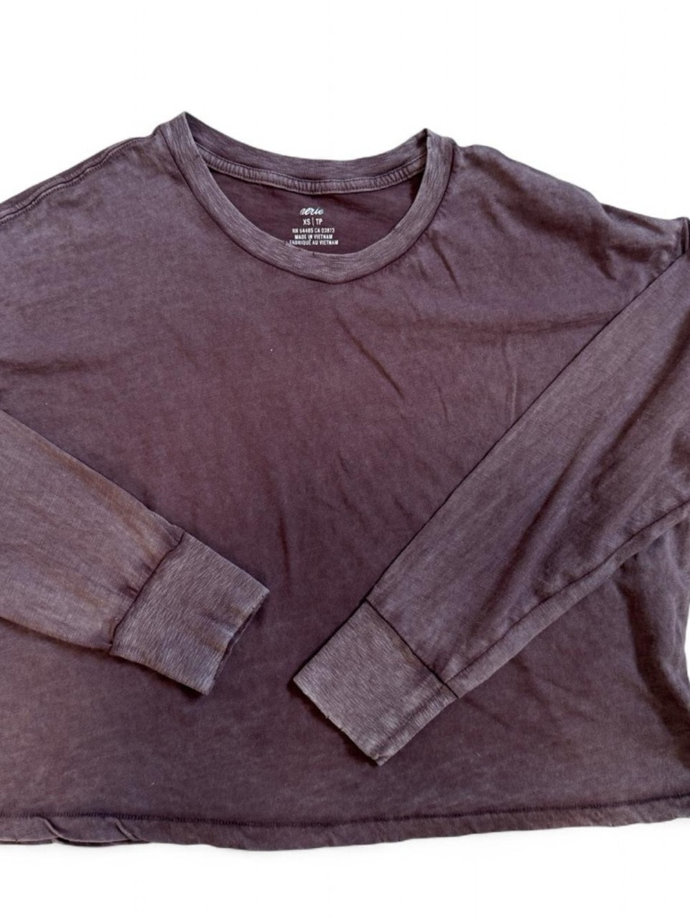 aerie Women's Long Sleeve Tee - Washed Plum